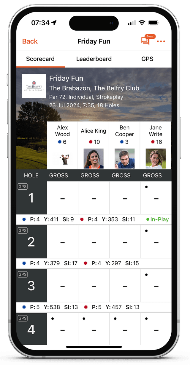 Score Rounds - VPAR app screenshot